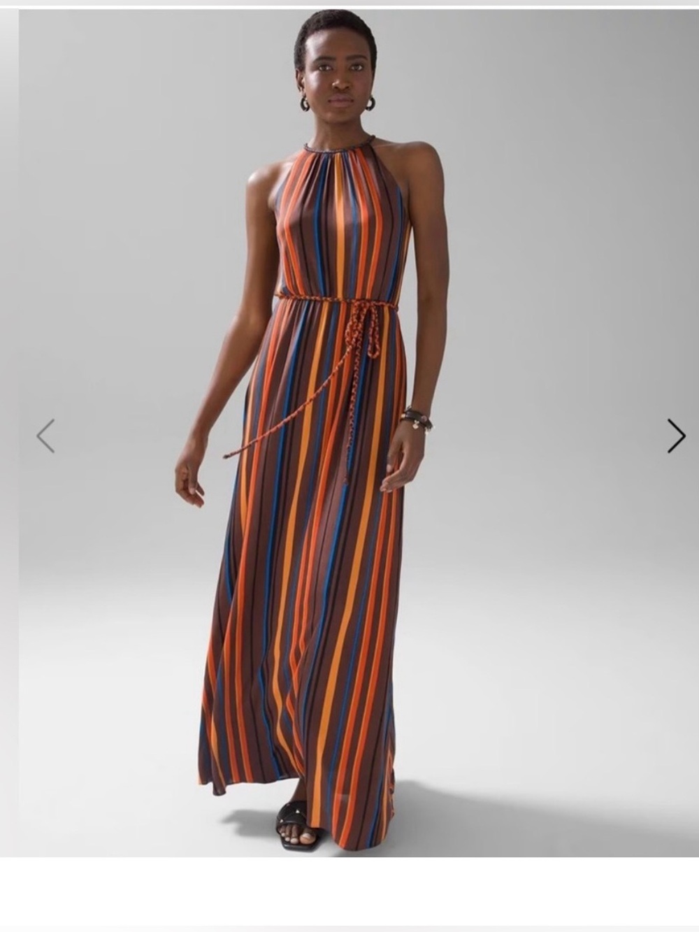 White House Black Market Multicolor Striped Dress